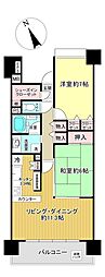 アンビックス小山グランテムスクエア 2LDKの間取図画像