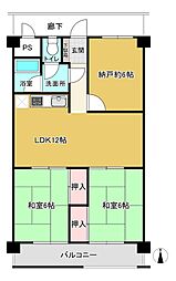 コーポ清C棟 2SLDKの間取図画像
