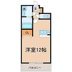 ダイワール武庫川 ワンルームの間取図画像