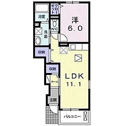 フィオーレ2 1LDKの間取図画像