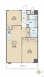 カースル常盤台 2LDKの間取図画像