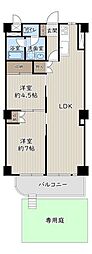 財形第9常盤台マンション 2LDKの間取図画像