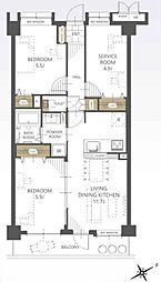 間取図画像 2SLDK