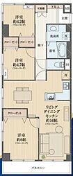 エンゼルハイム浦和花月 3LDKの間取図画像