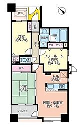 レクセルマンション東川口 2SLDKの間取図画像