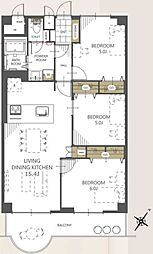 間取図画像 3LDK