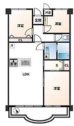 ストークマンション南浦和 3SLDKの間取図画像