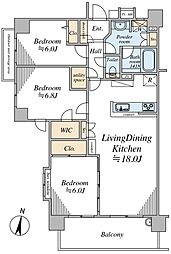 日神パレステージ南浦和 3LDKの間取図画像