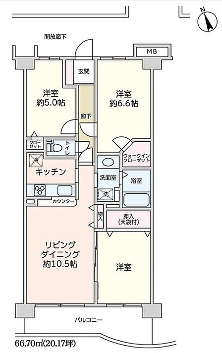3LDK 間取り