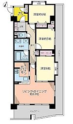 ライオンズガーデンシティ浦和 3LDKの間取図画像