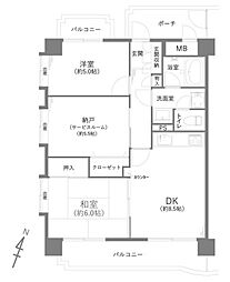 エクセルコート東浦和参番館 2SDKの間取図画像