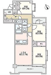 浦和上大久保ガーデンハウス 3LDKの間取図画像
