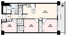 ローヤルシティ大宮宮原 3LDKの間取図画像