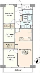 イトーピア西浦和 3LDKの間取図画像