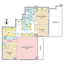 綱町ホームズ 3LDKの間取図画像