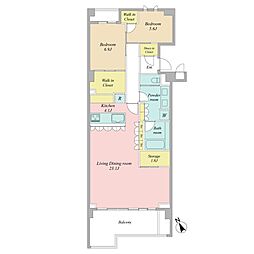 ザ・パークハウス代々木大山レジデンス 2LDKの間取図画像
