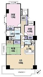 ルシール那珂湊 3LDKの間取図画像