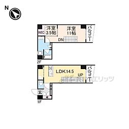 (仮称)プレミアム長瀬 2LDKの間取図画像