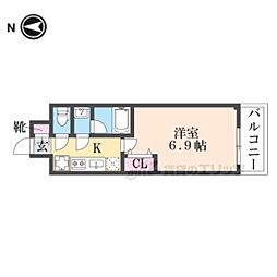 SOLTERRACEOSAKAEASTGATE 1Kの間取図画像