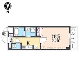 アーバンライブ 1Kの間取図画像