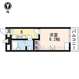 レオパレスドミール 1Kの間取図画像