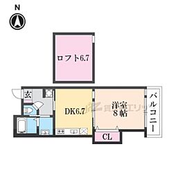 ブランヴェール 1DKの間取図画像