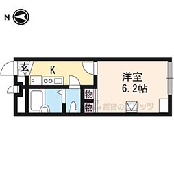 レオパレスプレミール2 1Kの間取図画像