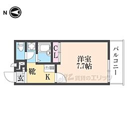 レオパレスサンシャイン箕輪 1Kの間取図画像