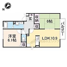 エストステーブル 2LDKの間取図画像