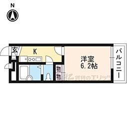 レオパレスMio 1Kの間取図画像