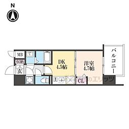 Osaka Metro中央線 長田駅 徒歩10分の賃貸マンション 10階1DKの間取り