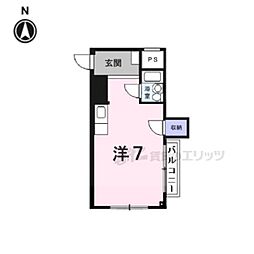 ハイツホリディ ワンルームの間取図画像