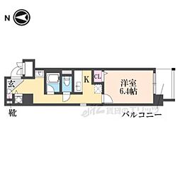 コンフォールメゾン 1Kの間取図画像