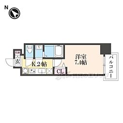 ファーストフィオーレ尼崎グランウエスト 1Kの間取図画像