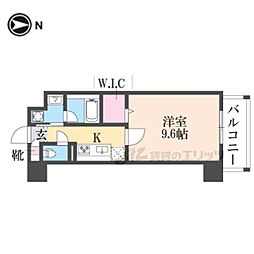 ラヴィーユ1930 1Kの間取図画像