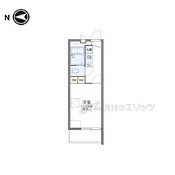 JR片町線(学研都市線) 放出駅 徒歩11分の賃貸アパート 1階1Kの間取り