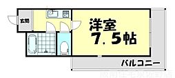 メゾン阪南 1Kの間取図画像