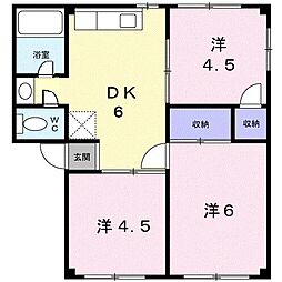 近鉄山田線 松阪駅 徒歩27分の賃貸アパート 1階3DKの間取り