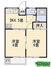 間取図画像 2DK