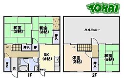 コーポ森 4DKの間取図画像