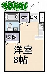 ネオコーポラス ワンルームの間取図画像
