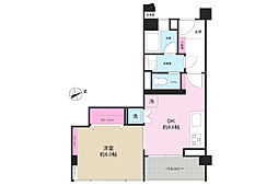 雪ノ下マンション 1DKの間取り