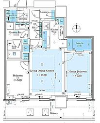 パークシティ中野ザタワーブリーズ 2LDKの間取図画像
