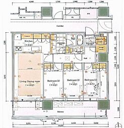 HARUMI FLAG SEA VILLAGEA棟 3LDKの間取図画像