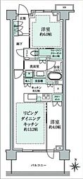 パークシティー高田馬場 2LDKの間取図画像