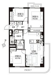 メゾン西永福 3LDKの間取図画像