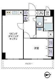 ノア芝大門 1LDKの間取図画像