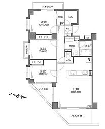 グーディッシュ千歳船橋 3LDKの間取図画像