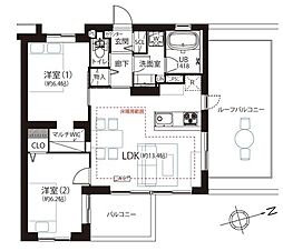 レ・ジェイド上北沢 2LDKの間取図画像