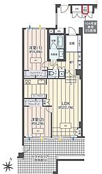世田谷弦巻ハイム 2LDKの間取図画像